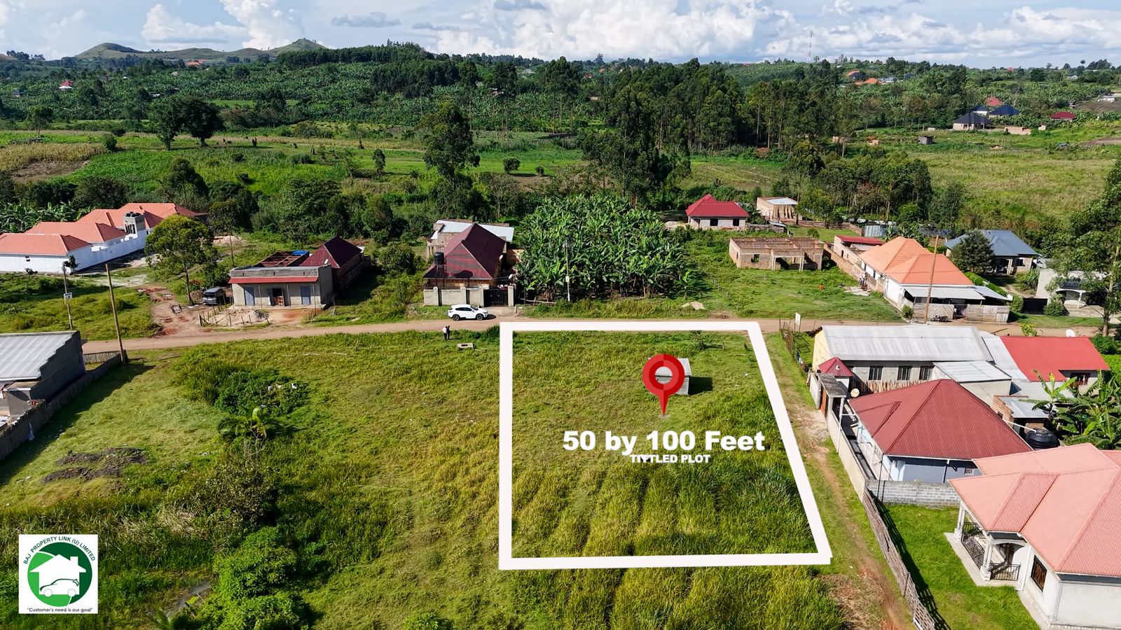 50x100ft Plot on Sale in Fort portal City
